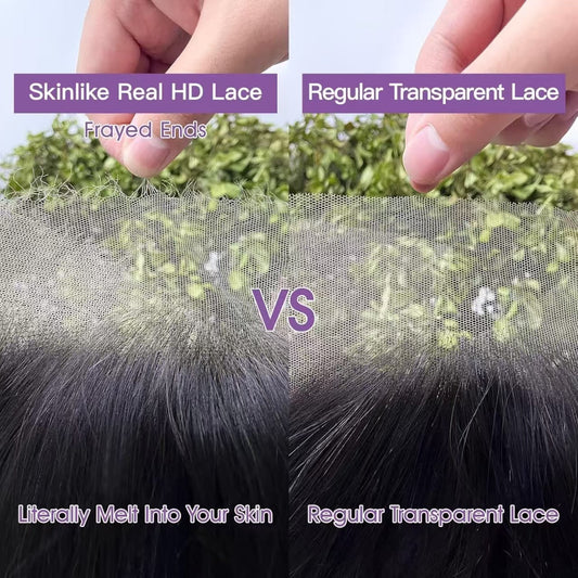 Benetress Asian Raw Hair 13x6 HD Lace Front Wig Staight Human Hair Wig #613