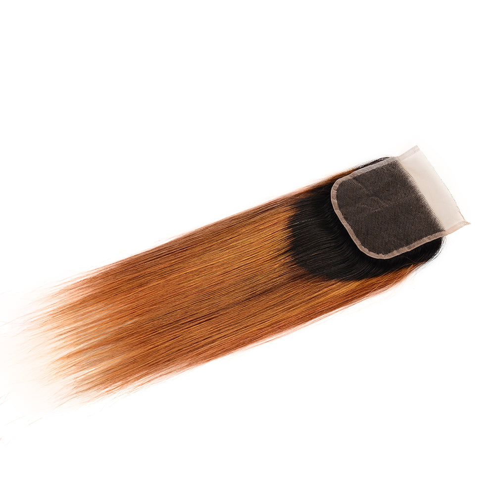 Benetress Remy Hair 4x4 Straight Closure 1b30