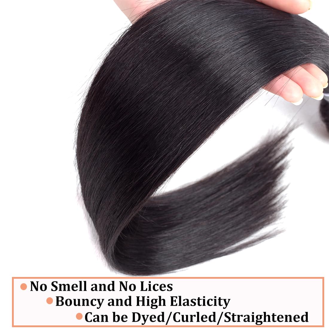Asian Raw Hair Bundles – Straight – Natural Black