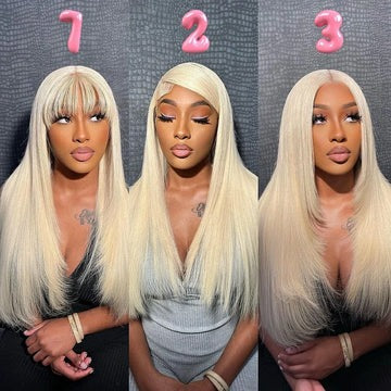 Benetress 13x4 Straight Lace Front Wig 613 Remy Hair