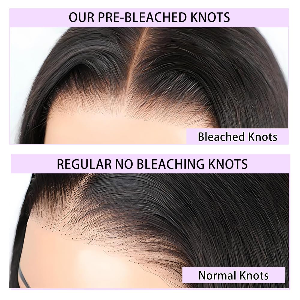 Benetress Natural Black Remy Hair 6x7 Lace Closure Straight Human Hair Wig