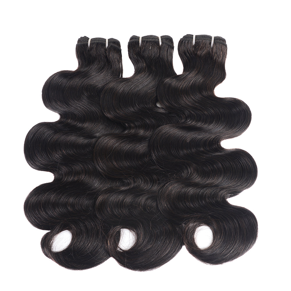 Benetress Remy Hair Black Body Wave Bundles Laotian Weaving
