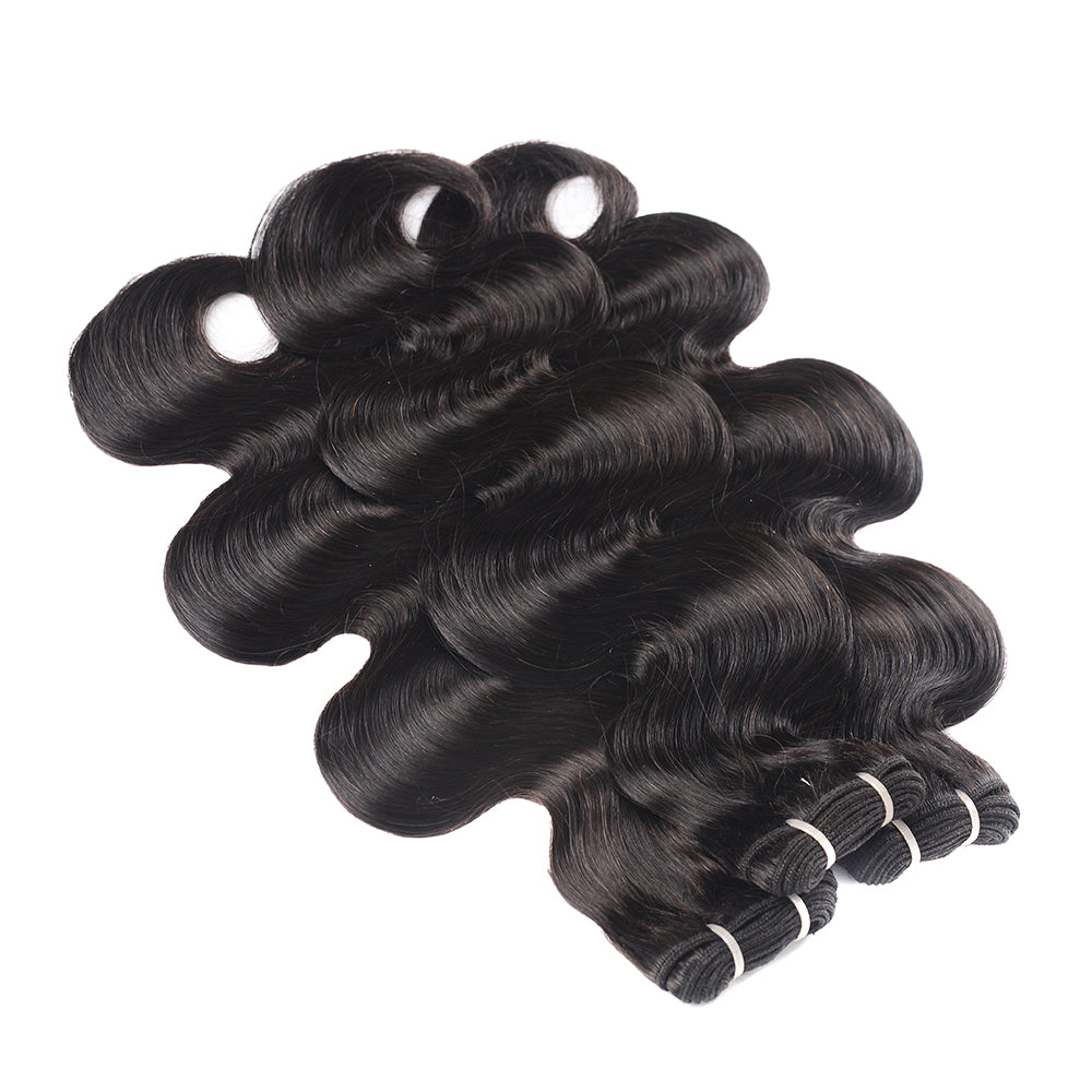Benetress Remy Hair Black Body Wave Bundles Laotian Weaving