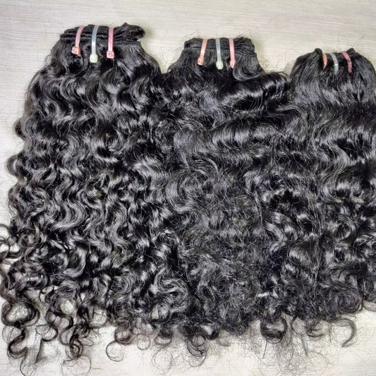 Benetress Natural Black Single Drawn Indian Hair Bundles
