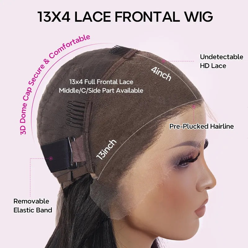Benetress 13x4 Straight Lace Front Wig m4&27 Highlight Remy Hair 26 Inch