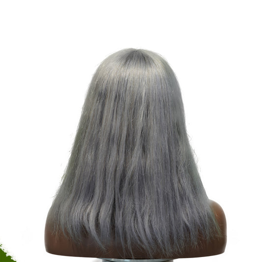 Machine-Made Wig – Remy – Grey (12")