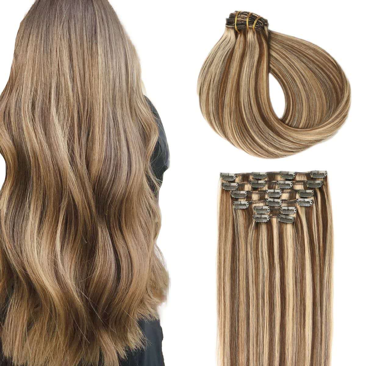 Benetress Asian Raw Hair Straight Clip In Hair Extensions