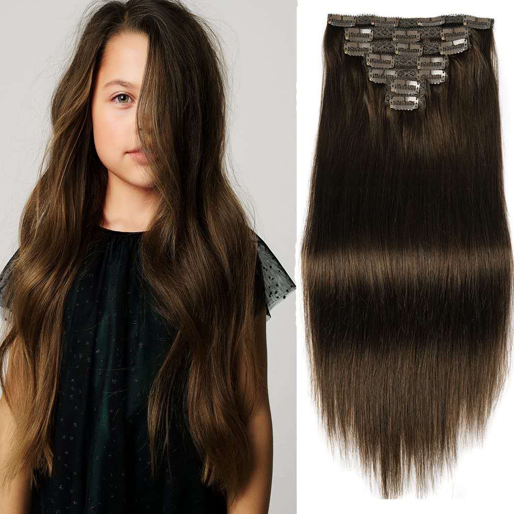 Benetress Asian Raw Hair Straight Clip In Hair Extensions
