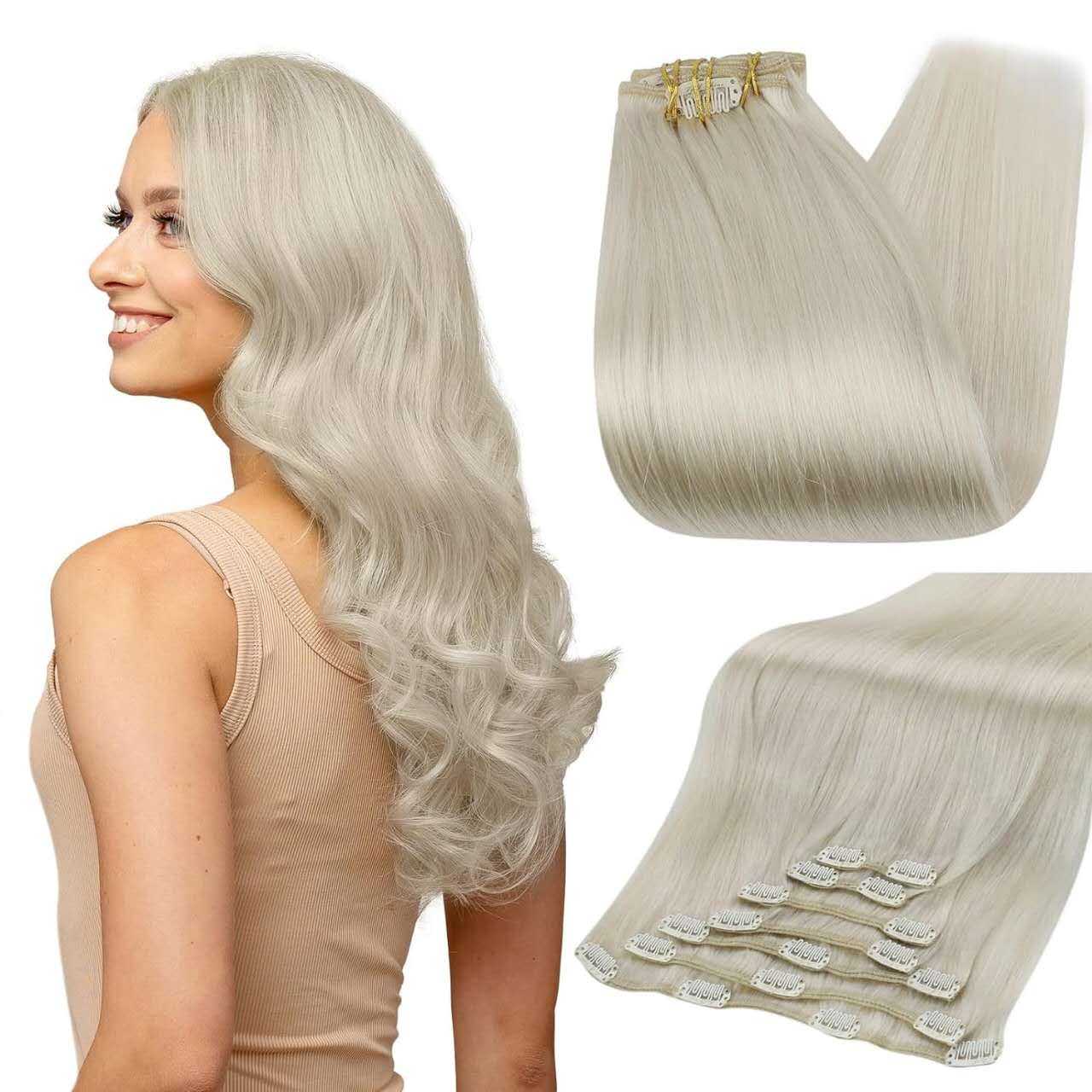 Benetress Asian Raw Hair Straight Clip In Hair Extensions