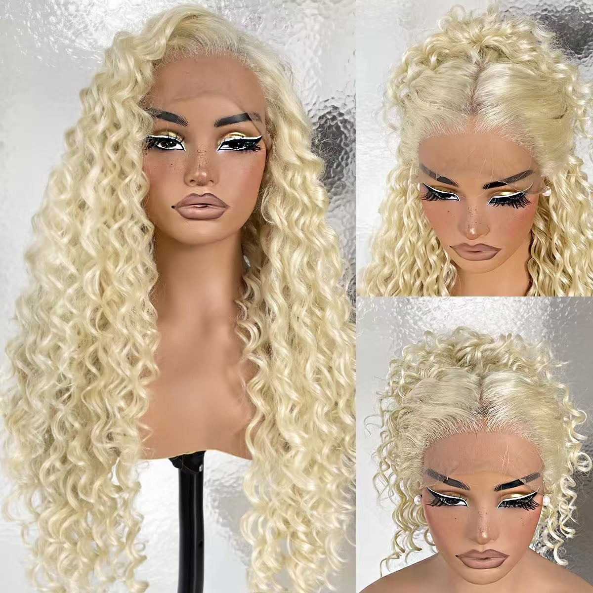 13×4 Lace Front Wig – Deep Wave – #613 Blonde