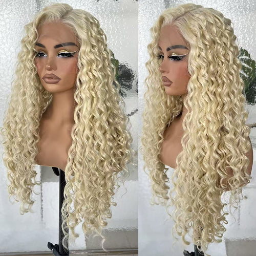 13×4 Lace Front Wig – Deep Wave – #613 Blonde