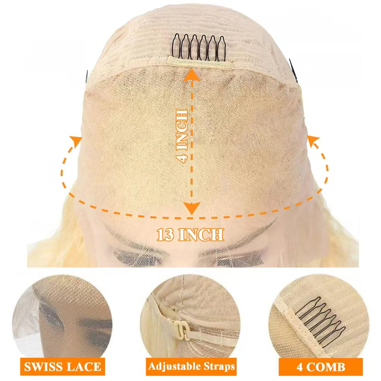 Benetress 13x4 Straight Bob Lace Front Wig 613 Remy Hair