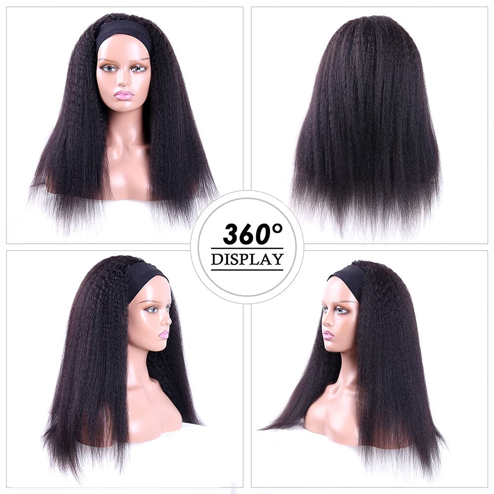 Benetress Yaki Straight Headband Wig Remy Hair