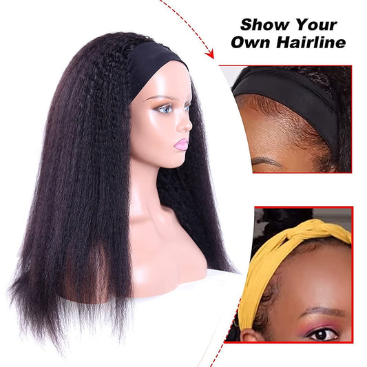 Benetress Yaki Straight Headband Wig Remy Hair