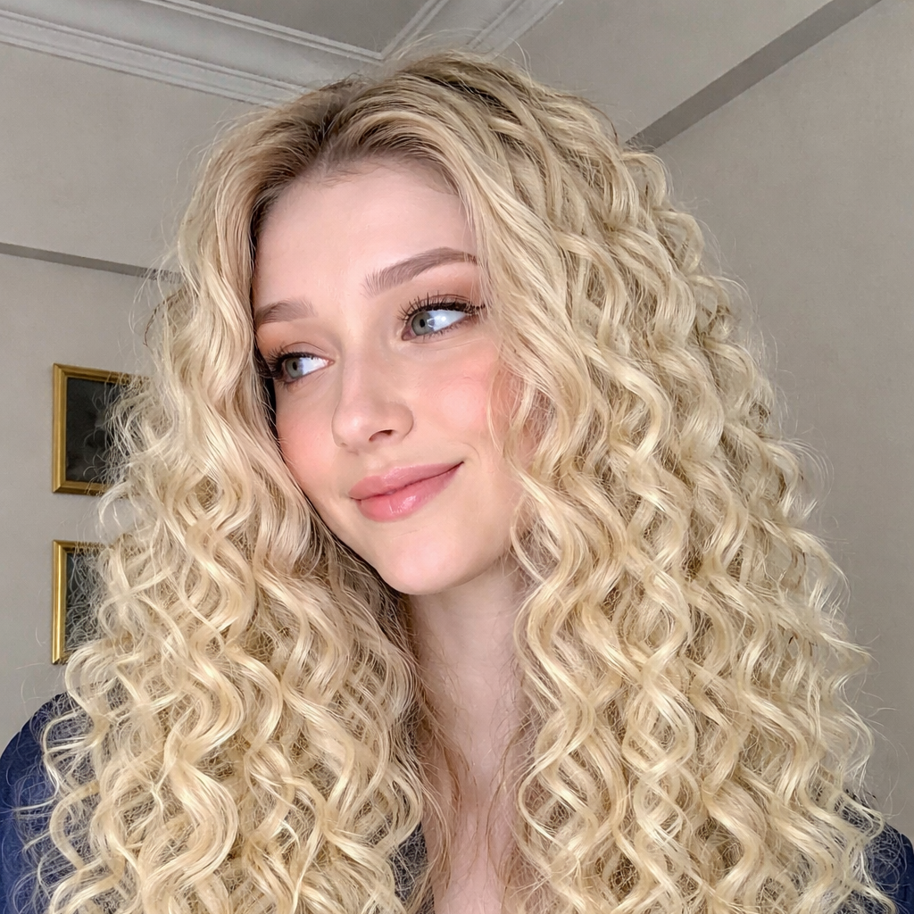 13×4 Lace Front Wig – Deep Wave – #613 Blonde