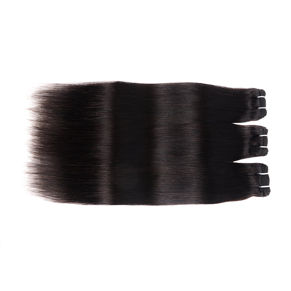 Benetress Remy Hair Black Straight Bundles Laotian Weaving