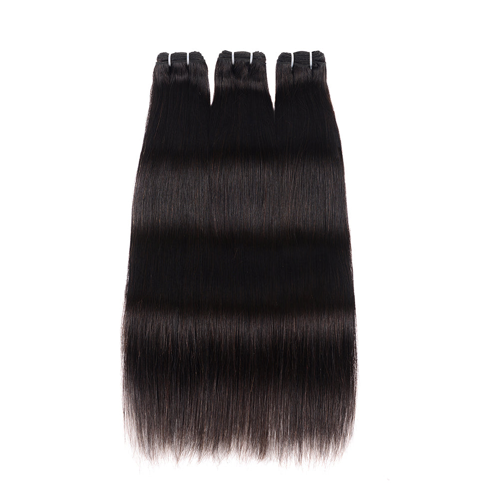 Benetress Remy Hair Black Straight Bundles Laotian Weaving