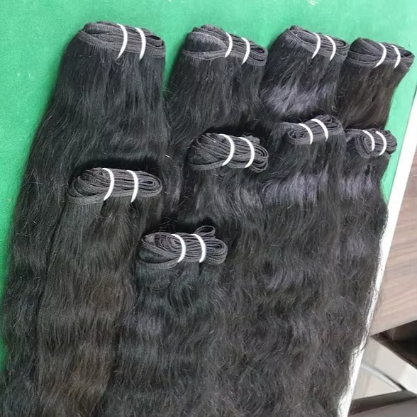 Benetress Natural Black Double Drawn Indian Hair Bundles