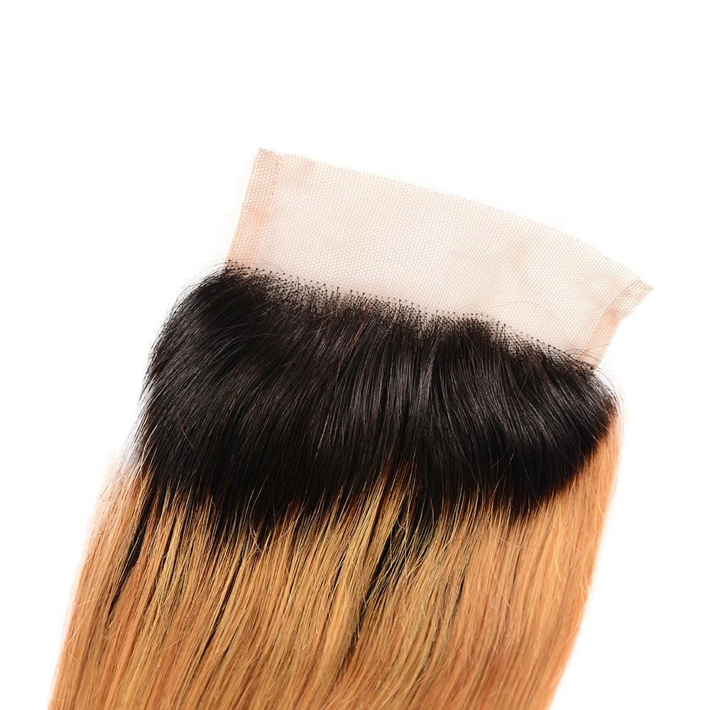 Benetress Remy Hair 4x4 Straight Closure 1b27