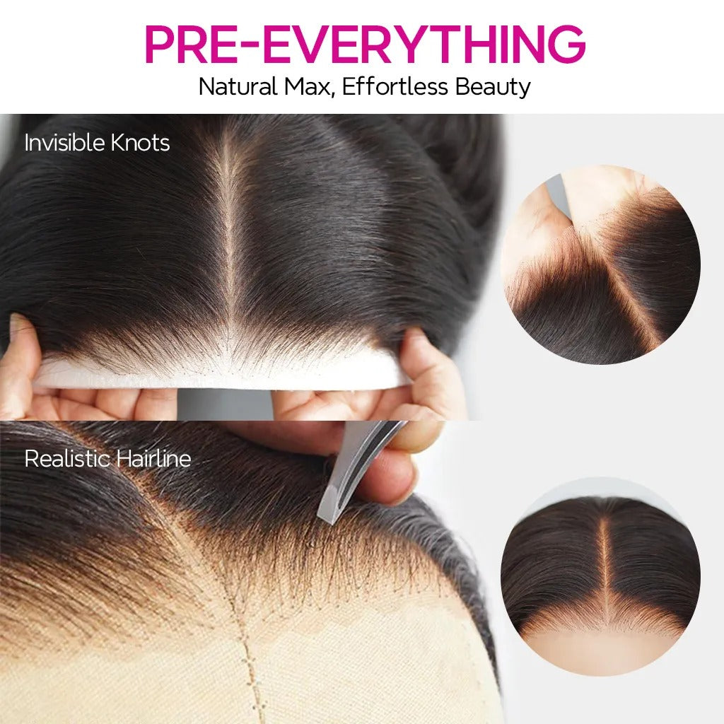 Benetress Natural Black Remy Hair 5x5 Lace Closure Straight Bob Human Hair Wig