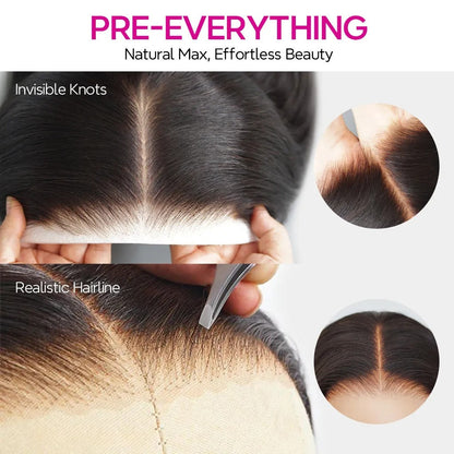 Benetress Natural Black Remy Hair 5x5 Lace Closure Straight Bob Human Hair Wig