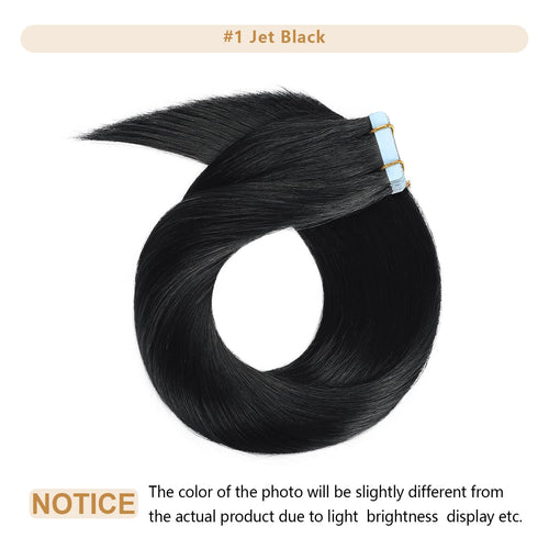 Benetress Asian Raw Hair #1 Straight Tape In Hair Extensions