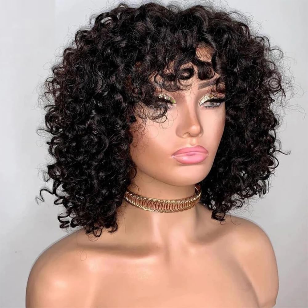 Machine-Made Remy Hair Wig – Natural Black – TC002