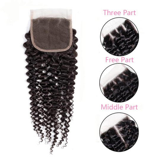 Benetress Remy Hair 4x4 Kinky Curly Closure