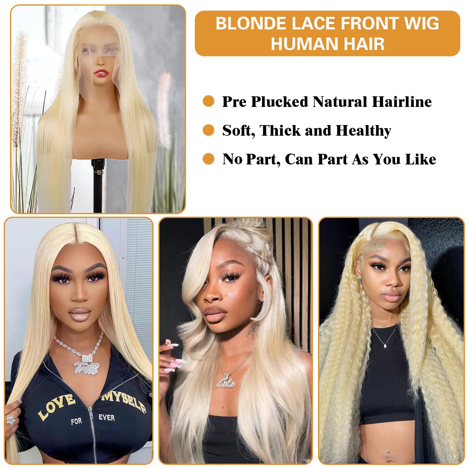 Benetress 13x4 Straight Lace Front Wig 613 Remy Hair