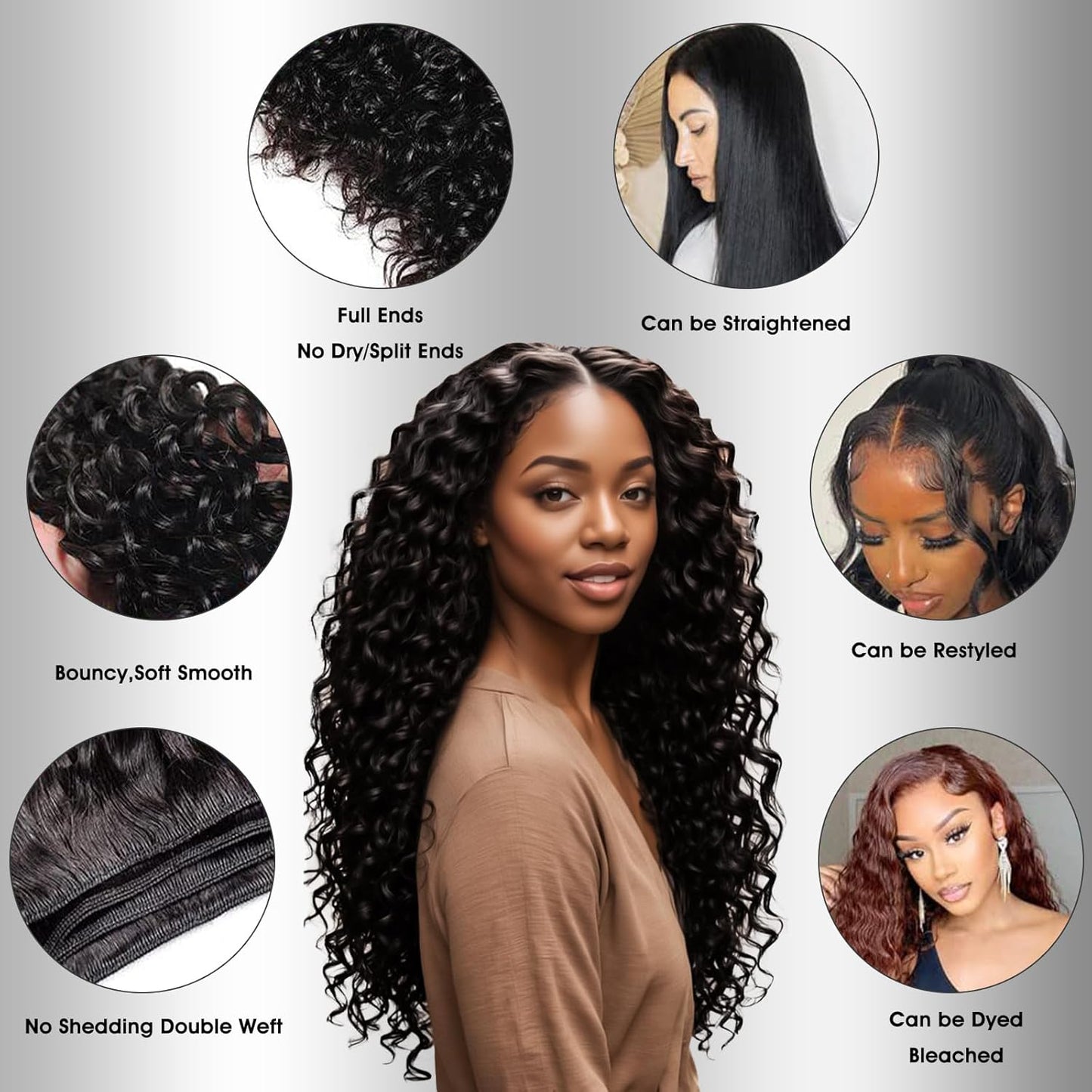 Benetress Remy Hair 13x4 Deep Wave Frontal