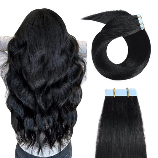 Benetress Asian Raw Hair #1 Straight Tape In Hair Extensions