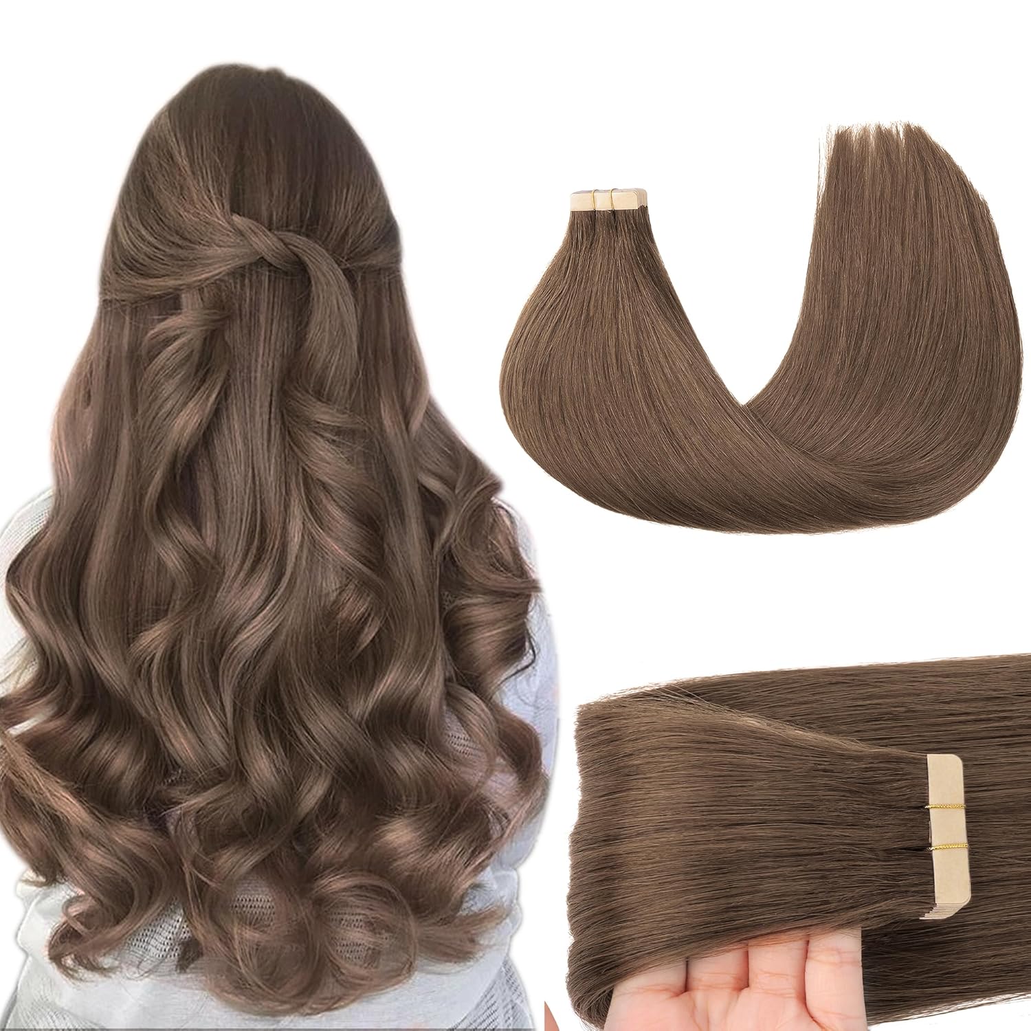 Benetress Asian Raw Hair #5 Straight Tape In Hair Extensions
