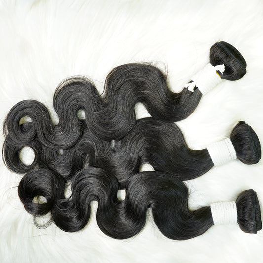Benetress Remy Hair Black Body Wave Bundles Brazilian weaving