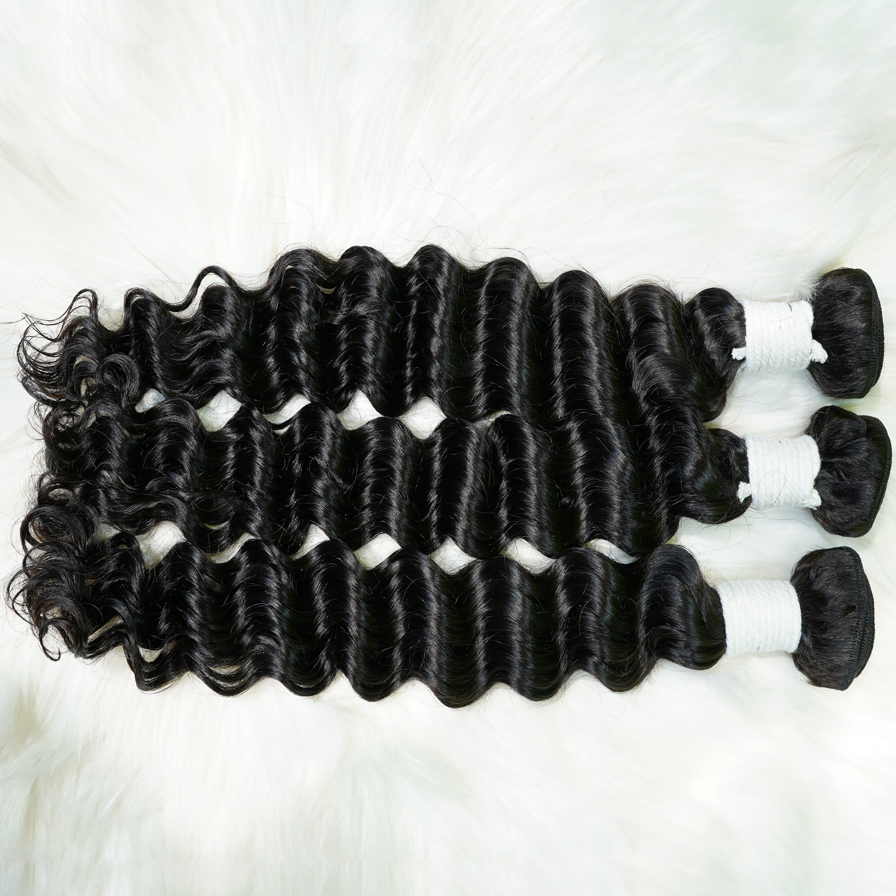 Benetress Remy Hair Black Deep Wave Bundles Brazilian weaving