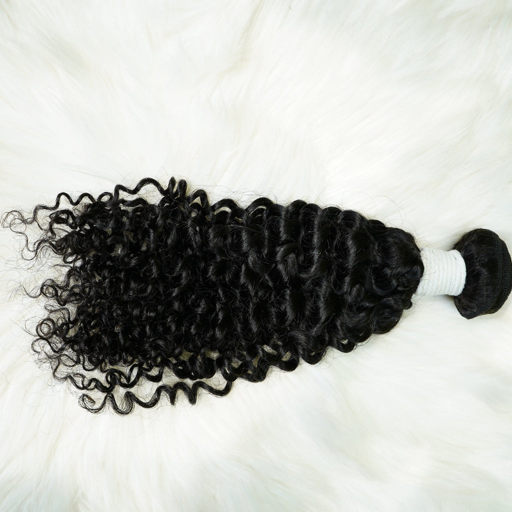 Benetress Remy Hair Black Jerry Curly Bundles Brazilian weaving