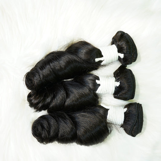 Benetress Remy Hair Black Loose Wave Bundles Brazilian weaving