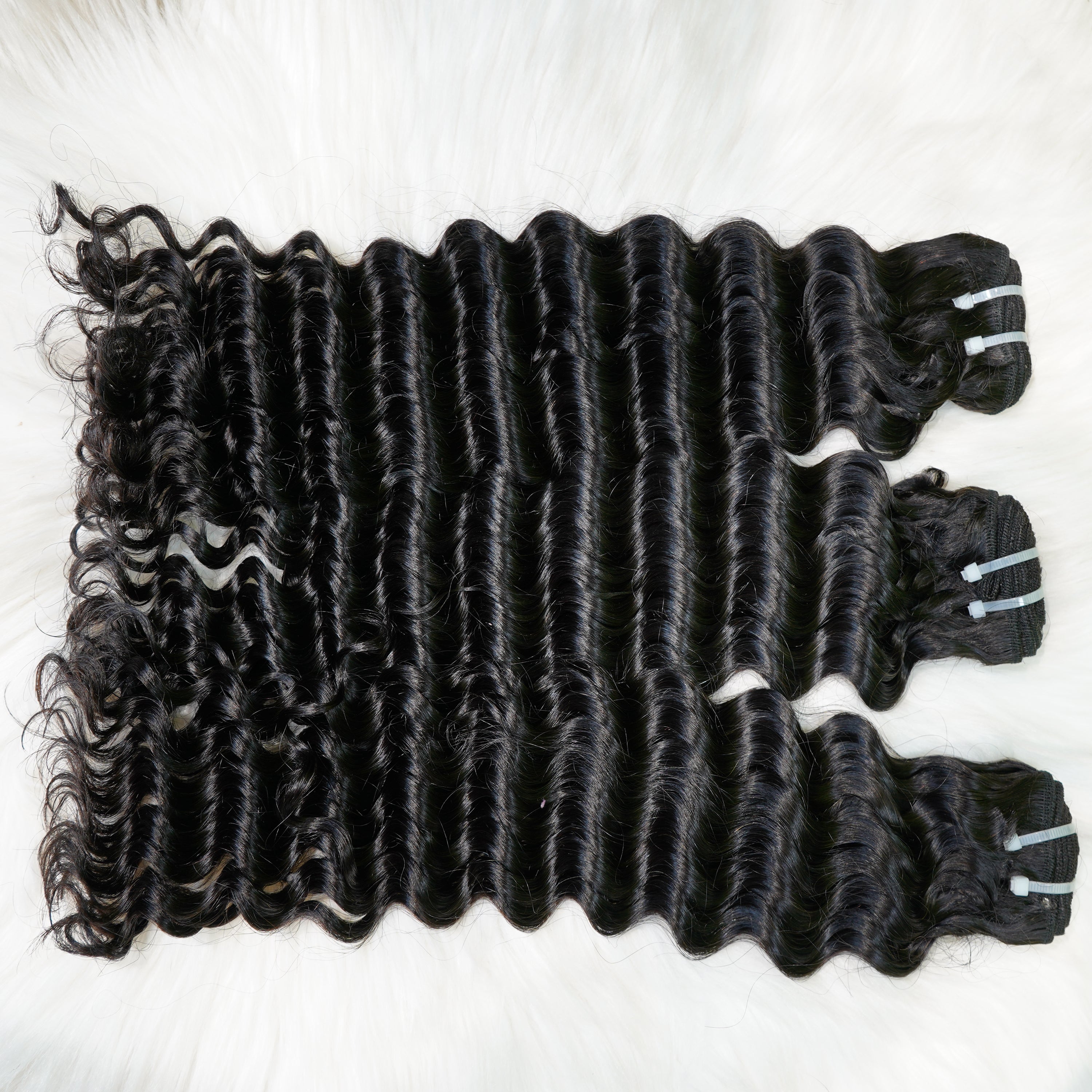 Benetress Remy Hair Black Deep Wave Bundles Laotian Weaving