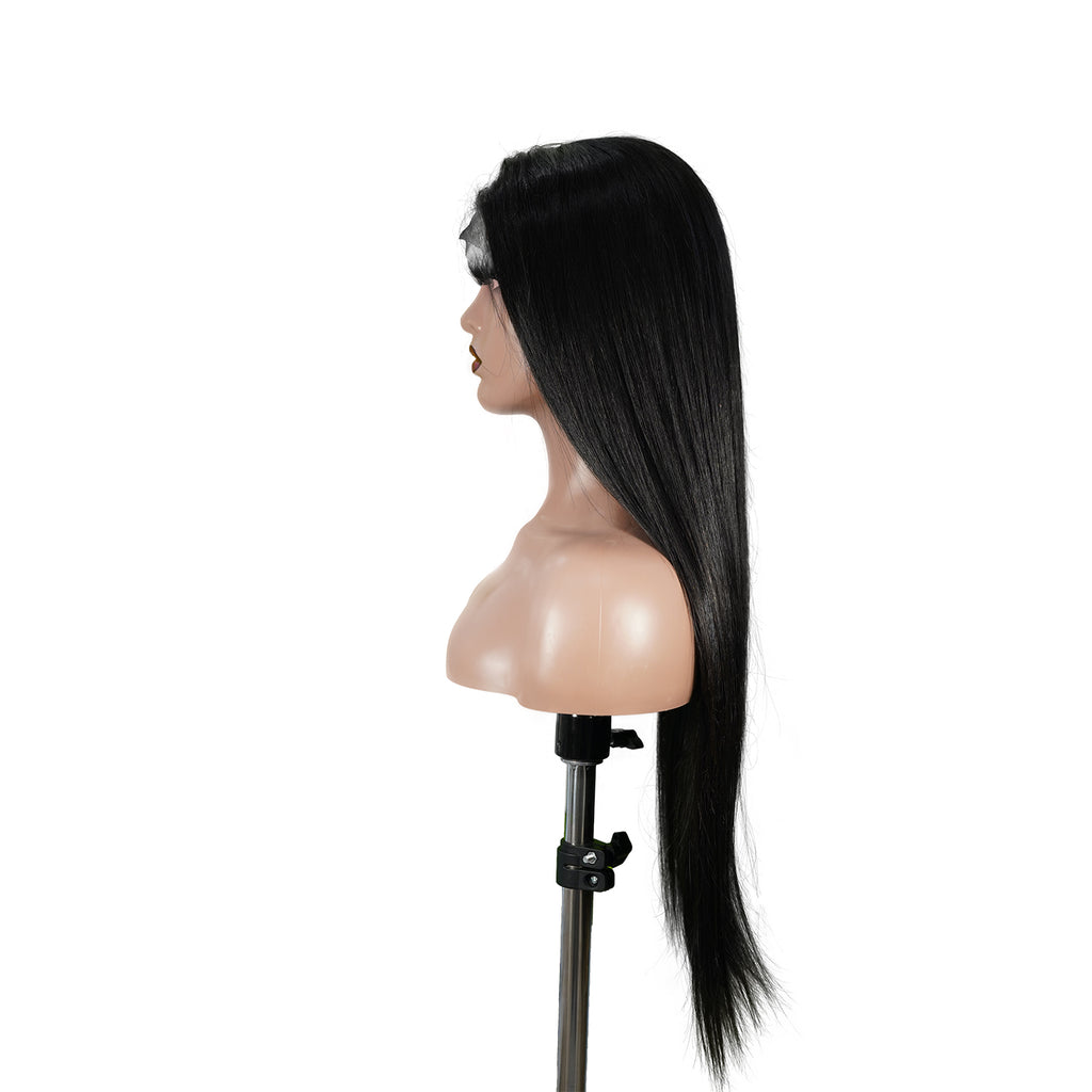 Benetress Natural Black Remy Hair 6x7 Lace Closure Straight Human Hair Wig