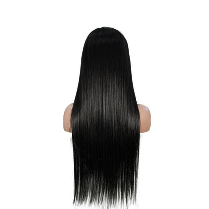 Benetress Natural Black Remy Hair 6x7 Lace Closure Straight Human Hair Wig