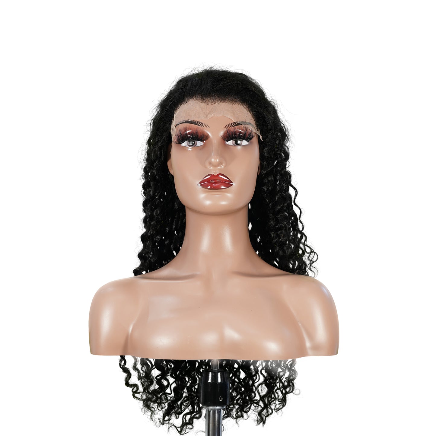 Benetress Natural Black Remy Hair 6x7 Lace Closure Deep Wave Human Hair Wig