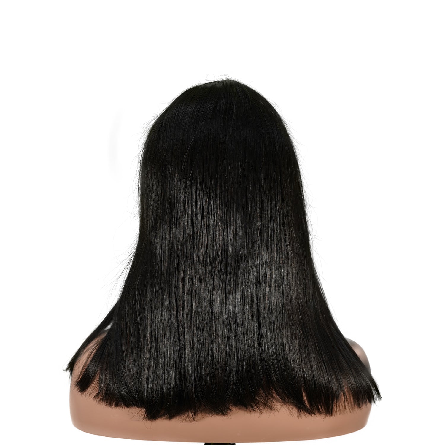 Benetress Natural Black Remy Hair 2x6 Lace Closure Straight Bob Human Hair Wig