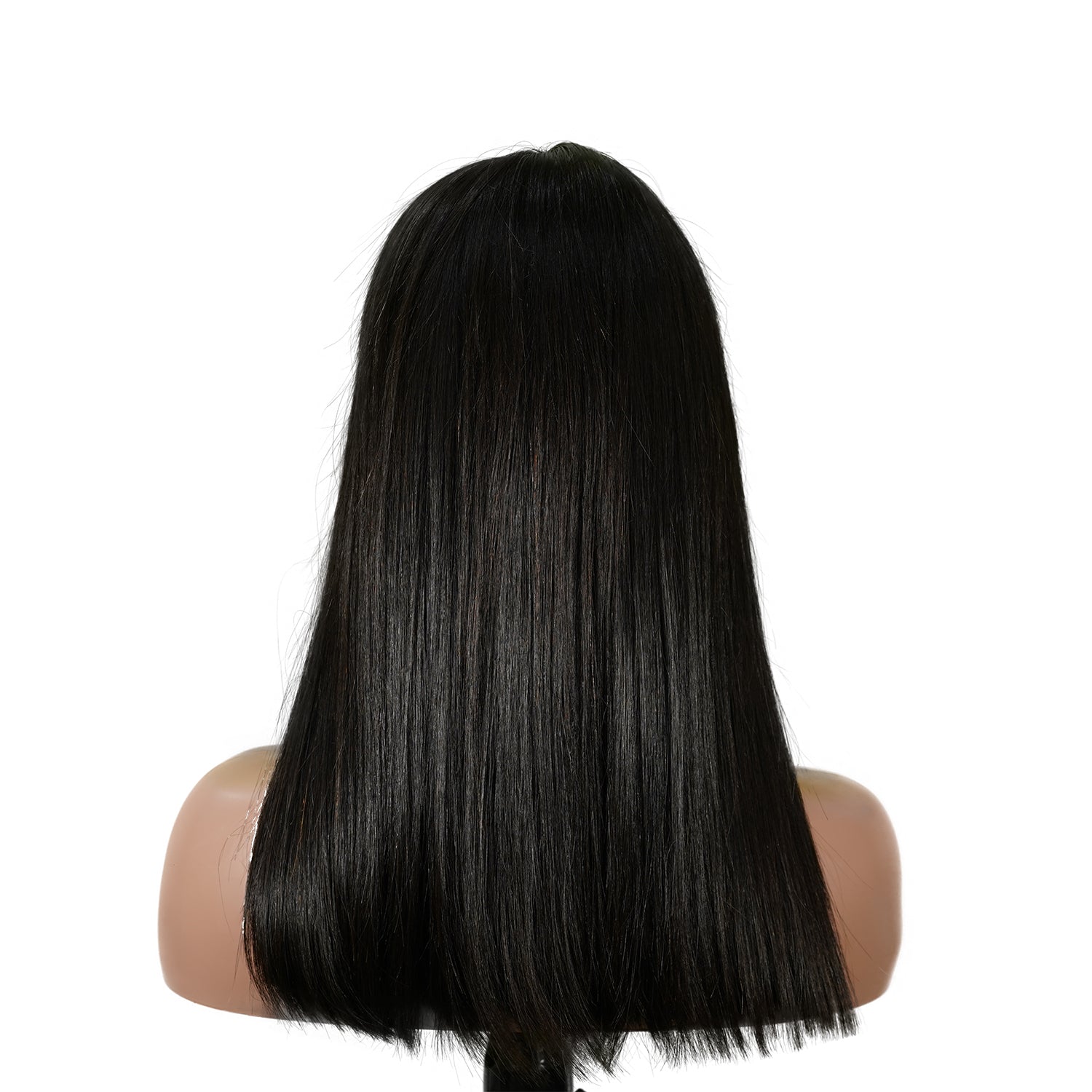Benetress Natural Black Asian Raw Hair 2x6 HD Lace Closure Straight Bob Human Hair Wig