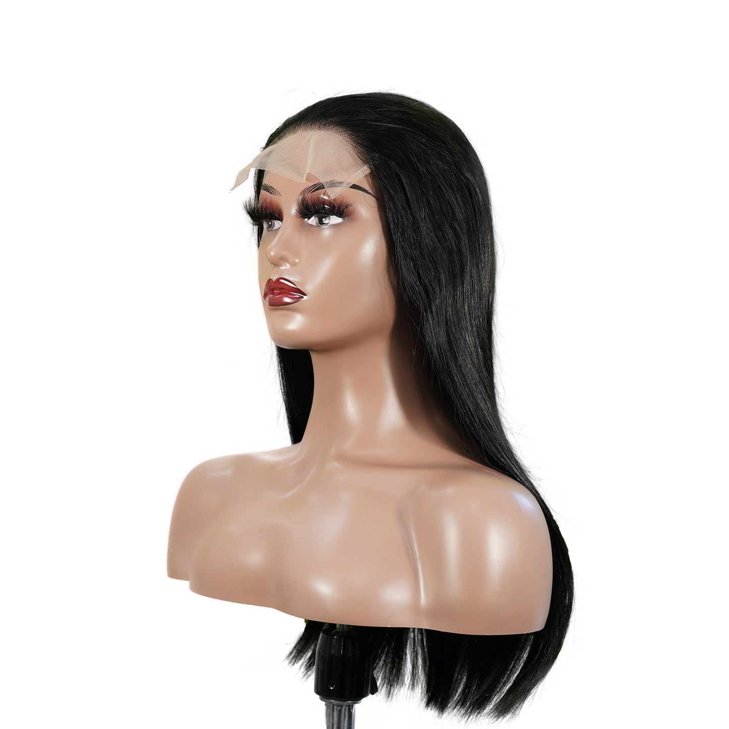 Benetress Natural Black Remy Hair 5x5 Lace Closure Straight Human Hair Wig