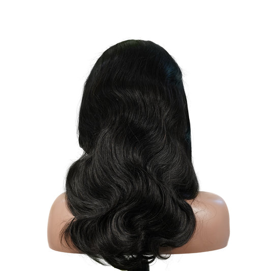 Benetress Natural Black Remy Hair 5x5 Lace Closure Body Wave Human Hair Wig