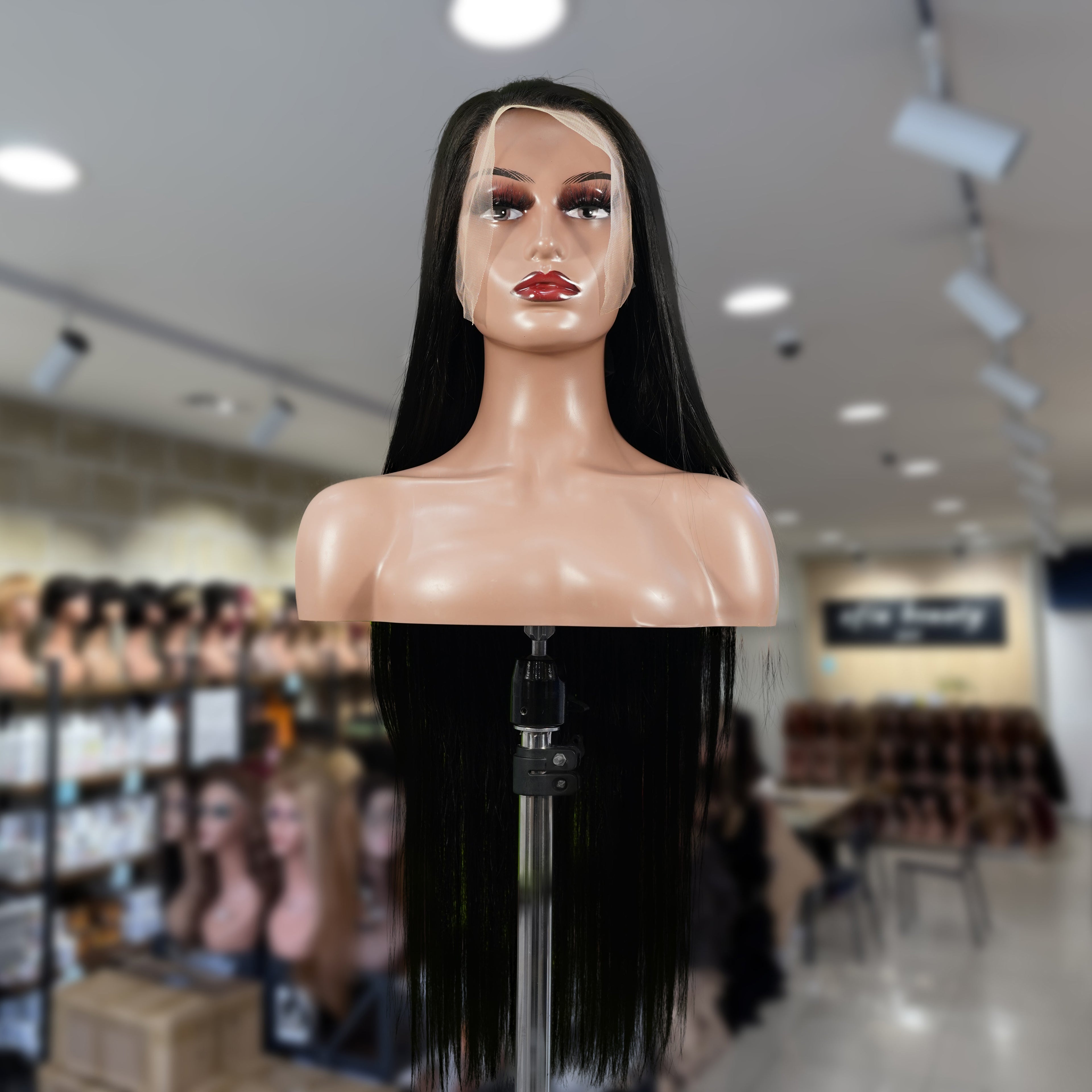 Benetress 13x4 Straight Lace Front Wig Natural Black Remy Hair