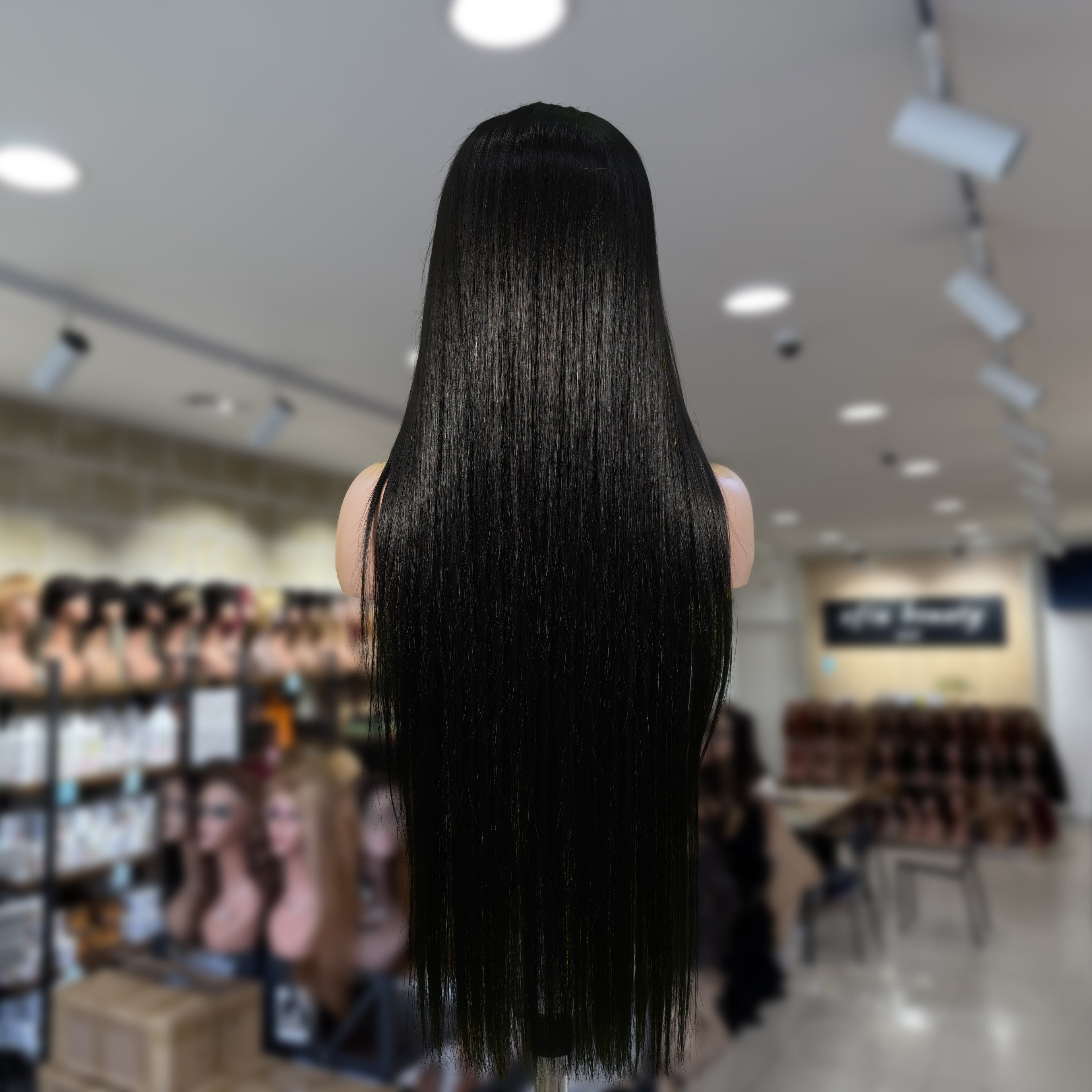 Benetress 13x4 Straight Lace Front Wig Natural Black Remy Hair