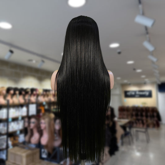 Benetress 13x4 Straight Lace Front Wig Natural Black Remy Hair