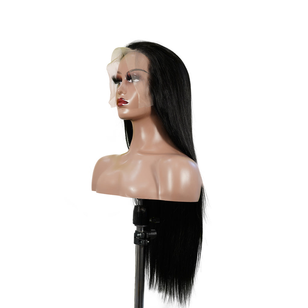 Benetress 13x6 Double Drams Straight Lace Front Wig Black Remy Hair