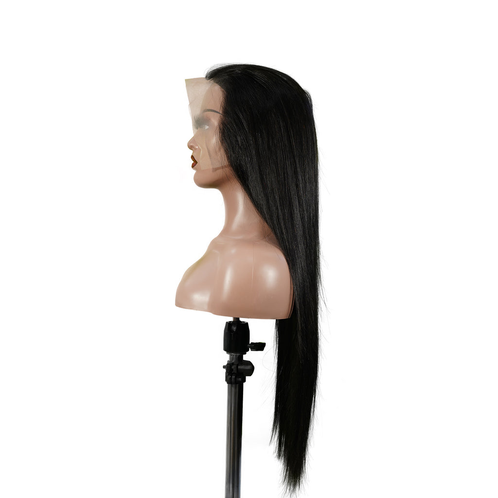 Benetress 13x6 Double Drams Straight Lace Front Wig Black Remy Hair