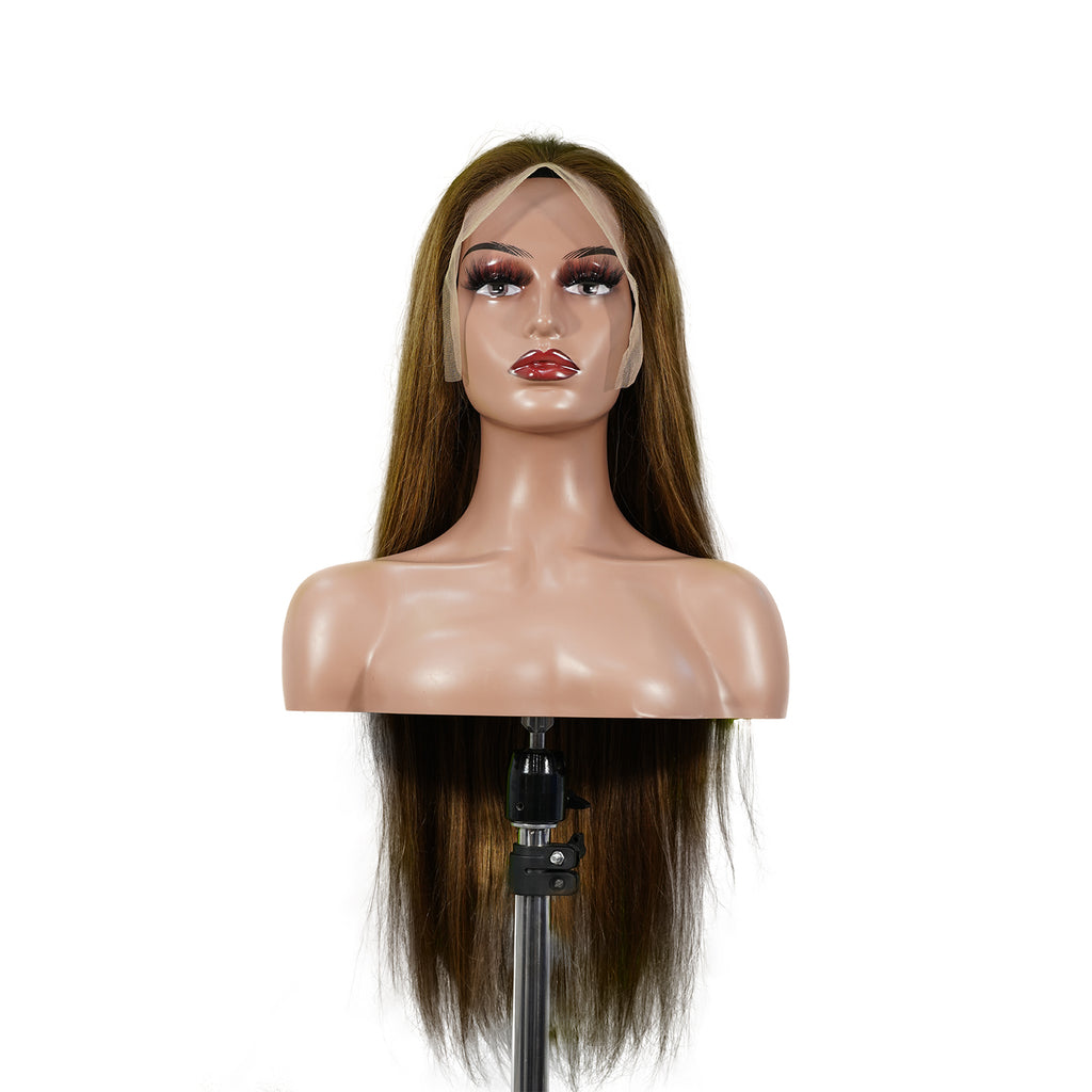 Benetress 13x4 Straight Lace Front Wig m4&27 Highlight Remy Hair 26 Inch